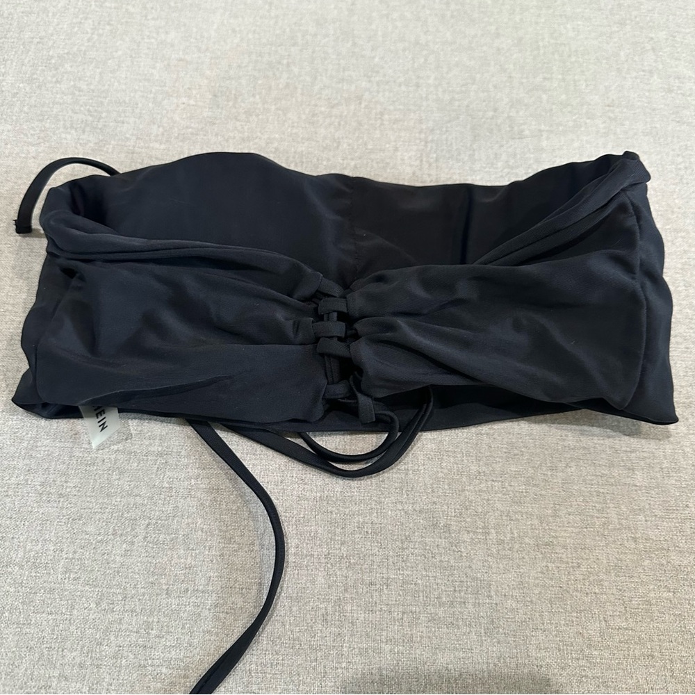Black bandeau bikini top. Size M